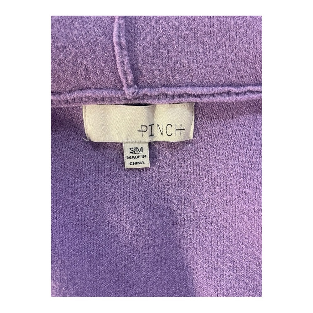 Pinch Front Tie Hooded Cardigan Purple Size S/M - Picture 8 of 9